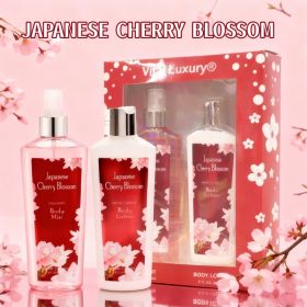 2 Pieces Sets, Body Lotion And Body Mist Set, Japanese Cherry Blossom 8 Oz, 236ml, Best Holiday Gifts. (Option: Japanese Cherry Blossom)
