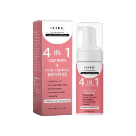 OUHOE Salicylic Acid Foam Cleanser Gentle Moisturizing Oil Control Facial Skin Cleansing Delicate Pore Cleanser (Option: 100ml-166.4g-5.75*1.89*1.89inch)